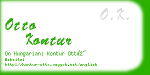 otto kontur business card